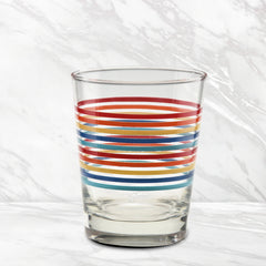 Fiesta Vibrant Thin Stripe 15 oz. Tapered Double Old Fashion - Set of 4