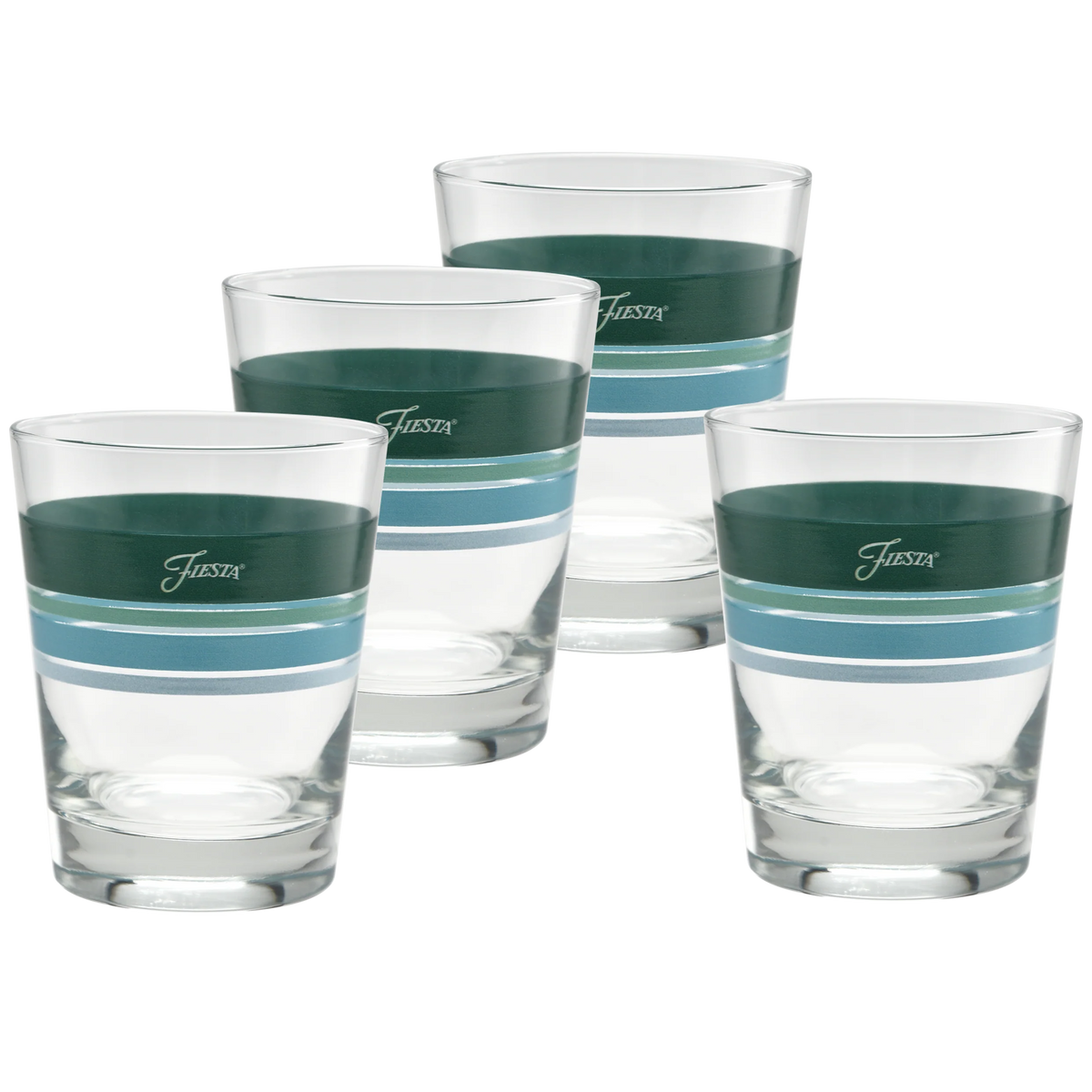 Mixed Aegean 15 oz. Edgeline Tapered Double Old Fashion - Set of 4