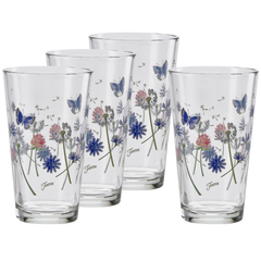 Retired Breezy Floral 16 oz. Cooler Glass - Set of 4