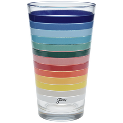 16 oz. All Colors Stripe Cooler Glass - Set of 4