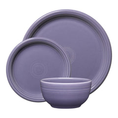 Lavender Bistro Coupe 3-Piece Dinnerware Set, Service for 1