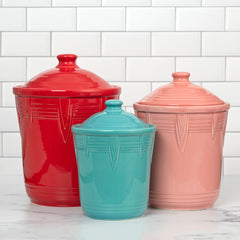 Retired Fiesta 1 Quart Small Chevron Canister