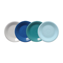 Mixed Coastal Blues Classic Rim 7 1/4 Inch Salad Plate, Set of 4