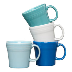 Mixed Coastal Blues 15 OZ Set of 4 Mixed Tapered Mug Set