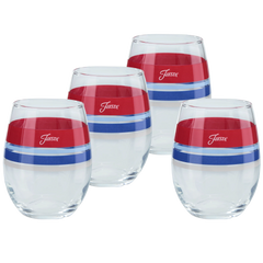 Americana 15 oz. Edgeline Stemless Wine – Set of 4