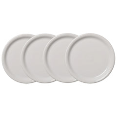 White Bistro Coupe 10 1/2 Inch Dinner Plate, Set of 4