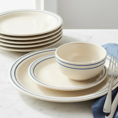 Americana Lapis Band Classic Bistro 3-Piece Place Setting, Service For 1