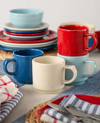 Mixed Americana 16 OZ Set of 4 Stackable Mug Set