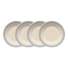 Americana Lapis Band Set of 4 Classic Rim 9 Inch Luncheon Plate