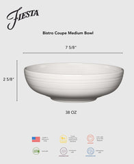Lavender Bistro Coupe 7 5/8 Inch Medium Bowl 38 OZ