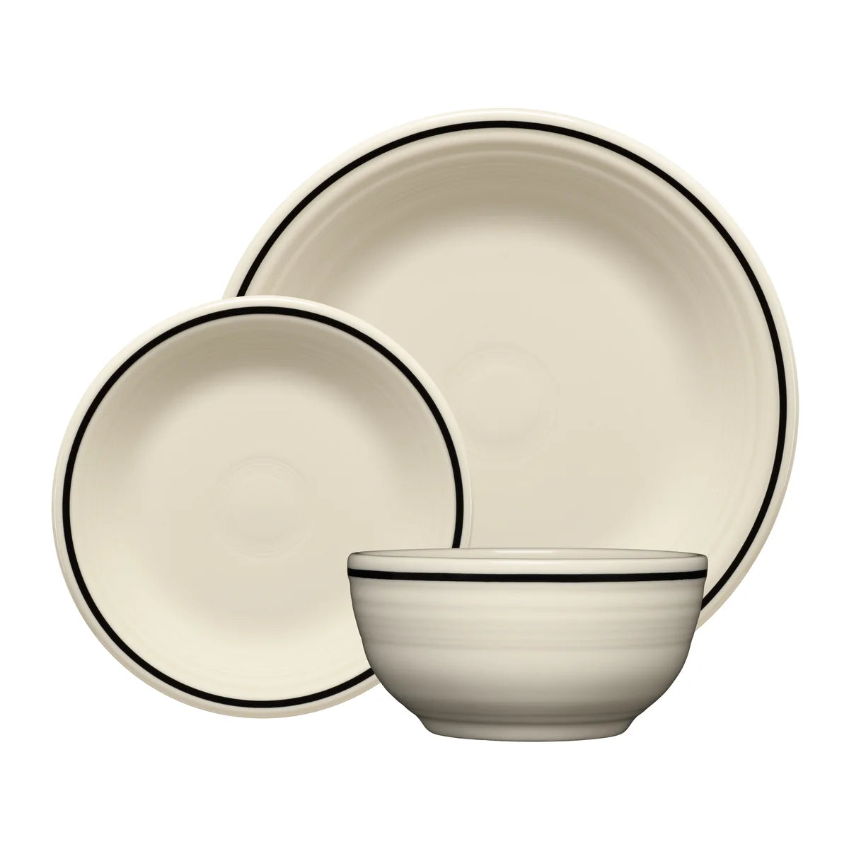 Black Band Classic Bistro 3-Piece Place Setting, Service For 1